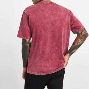 Camiseta Personalizada para Hombre, Estilo Hip Hop, Lavado Ácido, Spandex/Algodón, Bolsillo Grande, Antiarrugas, Secado Rápido, Transpirable, Estampado Vintage - Product Image 4