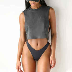 Fabricant pakistanais de hauts courts respirants pour femmes, dernier design, hauts courts sans manches pour femmes, t-shirts à séchage rapide MADE BY HS 2026 - Product Image 3