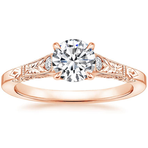 Classic Diamond <b>Ring</b> <b>Crafted</b> from 14K Rose Gold - Product Image 1