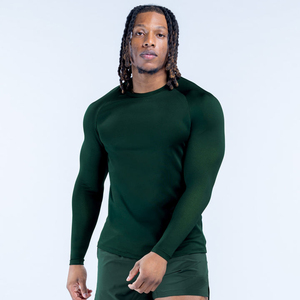 Custom <b>Logo</b> Men's Training O-Neck Compression Long Sleeve Comfortable Breathable & Good Quality Quick Dry T-Shirts - Product Image 6