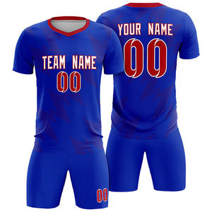 Camiseta y Pantalones Cortos de Fútbol para Hombre, Transpirables, de Poliéster de Alta Calidad, Uniforme de Fútbol Personalizado en Color, Cómodo, Duradero, con Logotipo Personalizado - Product Image 1