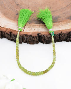 Collar de peridoto natural facetado con cuentas de piedras preciosas naturales, piedra preciosa para la elaboración de joyería fina. - Product Image 5