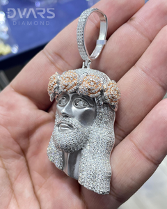 จี้พระเยซูประดับเพชรโมอิสซาไนต์แบบ Iced Out ผ่านการทดสอบเพชร เครื่องประดับฮิปฮอปสำหรับแร็ปเปอร์ จี้เงินแท้ 925 เครื่องประดับคริสเตียน - Product Image 5