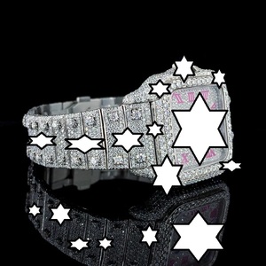 นาฬิกา NYC DIAMOND EMPIRE รุ่นหรูหรา ระบบอัตโนมัติ เครื่องจักรกลจากญี่ปุ่น ตัวเรือนสแตนเลสทรงเหลี่ยม หน้าปัด 41 มม. ประดับด้วยโมอิสซาไนต์ - Product Image 2