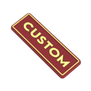 Patchs en PVC souple 3D personnalisés avec logo en relief, en silicone, à thermocoller, brodés, en caoutchouc PVC, avec support thermocollant - Product Image 1