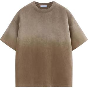 Servicio OEM al por mayor, camiseta personalizada con lavado ácido para hombre, 100% algodón, transpirable, de manga corta, estilo oversized. - Product Image 1