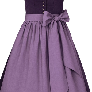 Vestido Tradicional Bávaro para Mujer, Color Morado, 25 Años de Calidad, con Botones, Ropa Europea de Alta Calidad - Product Image 3