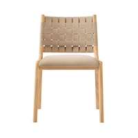 Mobilier de chaise de jardin minimaliste en bois de teck avec siège en mousse, nouveau design plus confortable, chaise élégante et robuste à prix économique