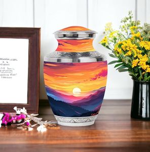 Yellow Hummingbird Keepsake UrnAluminium <b>Ash</b> Cremation Urn Decorative Memorial <b>Casket</b> <b>for</b> Adults - Product Image 4