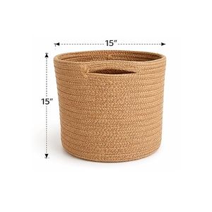 Customised Cotton Rope Plant Basket Modern Woven Storage Basket Indoor Planter <b>Cover</b> Laundry Storage <b>Bin</b> with Handles Home Decor - Product Image 6