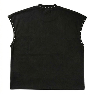 เสื้อกล้ามลายกราฟิกประดับเพชร Glory Custom ผ้าฝ้าย 100% เนื้อนุ่ม สไตล์วินเทจสุดฮิต เสื้อยืดแขนกุด ใส่สบายได้ทั้งชายและหญิง - Product Image 2