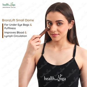 HealthAndYoga BronzeLift Kansa Wand Double Dome Ayurvedic Facial <b>Massage</b> <b>Tool</b> for Skin Glow Chin Lift Dark Circles - Product Image 2