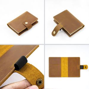 Cartera Porta Pasaporte de Cuero Marrón Vintage con Cierre de Broche de Latón, Logotipo y Color Personalizados, Uso en las Cuatro Estaciones - Product Image 2