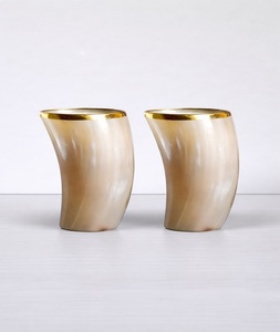 Handcrafted Modern Eco-Friendly Buffalo Horn Glass Tankard Premium Natural Shape Handmade for <b>Beer</b> Ale Celebrations (New - Product Image 5