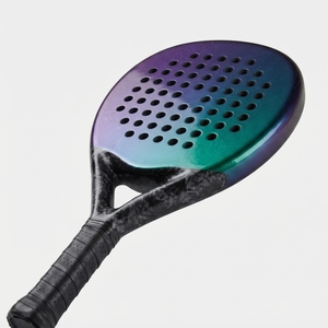 Raqueta de Pádel para Exteriores, Fibra de Carbono y Grafito, Ligera, Núcleo de EVA, Marco Resistente, Superficie Texturizada, Agarre Cómodo, Equilibrada - Product Image 4