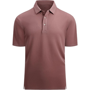 Camisa polo ajustada de moda para hombre, tela elástica, manga corta, ropa casual, varios colores para suministro al por mayor - Product Image 2