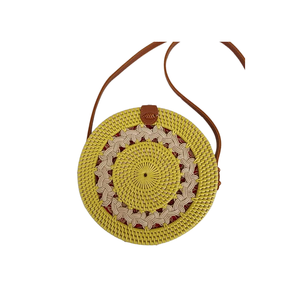 Sac Bali rond en rotin du Vietnam, tissé à la main en rotin naturel, pour accessoires d'été, plage, voyage, shopping et vente au détail - Product Image 3