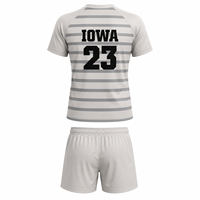Ensemble de maillots de football personnalisés, uniforme de football respirant, kit d'équipe par sublimation avec short, nom et numéro personnalisés, OEM