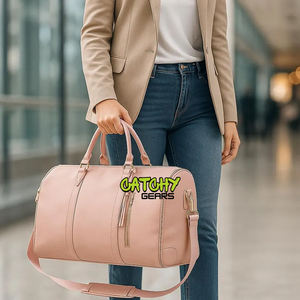 Sac de voyage en cuir avec compartiment à chaussures, grand sac de week-end vintage en cuir véritable pour les voyages de fin de semaine et la salle de sport - Product Image 2