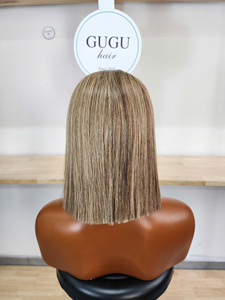 Cheveux vierges vietnamiens longs et raides pour perruque en dentelle, transparente, double densité, closure 5x5, sans colle, densité 250%, bonnet moyen - Product Image 1