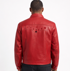 Private Label Motorcycle Outerwear Red <b>Leather</b> <b>Biker</b> <b>Jacket</b> Men's Faux <b>Leather</b> Zip <b>Jacket</b> For Men 2026 - Product Image 2