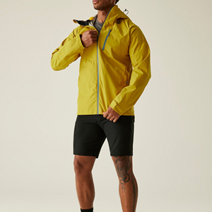KICKKOC ENTERPRISES Unisex Yellow <b>Waterproof</b> Hooded Hard Shell <b>Jacket</b> with Single Button for All Seasons <b>Thin</b> Outdoor Hiking - Product Image 4