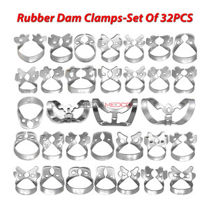 Pinces à diaphragme dentaire manuelles professionnelles 32 pièces en acier inoxydable allemand pour procédures endodontiques hygiéniques Brinker Universel - Product Image 2