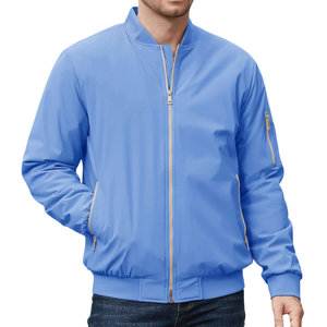 100% Polyester Bomber jacketTop Quality Front Zipper LongSleeve Comfortable Casual Style Breathable Jacket For Men Men's Jackets - Product Image 3