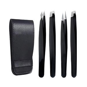 Best Selling Customized Logo High Quality Stainless Steel Eyebrow Tweezers Set <b>Pointed</b> Tip for Beauty and Hair <b>Removal</b> - Product Image 1