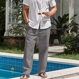 Pantalons d'été pour hommes, tissu léger et respirant, coupe confortable, parfaits pour les tenues décontractées, les voyages et les activités de plein air - Product Image 5