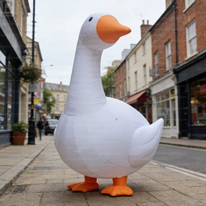 Ganso Inflable Gigante con Texto Personalizado, Pato Inflable Blanco con Luces LED para Publicidad/Festivales/Exhibiciones Públicas/Fiestas - Product Image 4