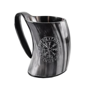 Jarra de Cerveza Vikinga Grabada Personalizada OEM, Taza Rústica Natural para Beber Cerveza, Pedido al por Mayor - Product Image 1