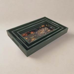 Handcrafted <b>Square</b> Shape Design Pattern Tray Kitchenware Storage Serving Tray Restaurant Use Storage Serving Tray By UO INDIA - Product Image 4