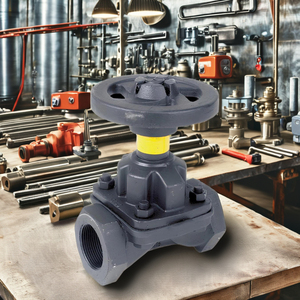 Válvula de Diafragma Directa de Fábrica de 15 mm de Hierro Fundido con Presión de 6 kg/cm² y Conexión de Rosca BSP para Uso Industrial - Product Image 3
