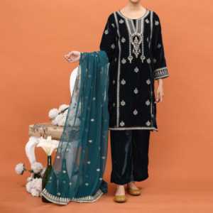 Costume de club en velours orné de 3 pièces PW4265 - Product Image 3