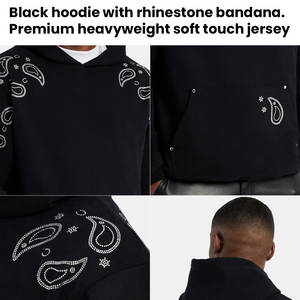 Sudadera básica para hombre con detalles subtiles de cristal, diseñada para atuendos diarios, uso relajado y estilo casual a precios bajos. - Product Image 6