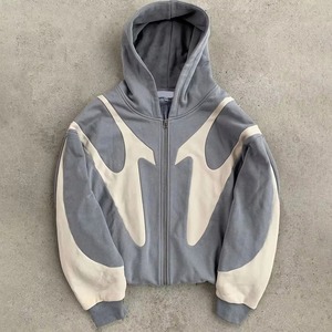 Sudadera con Capucha Personalizada de Invierno, Gruesa, con Cierre, Tie Dye, 100% Algodón, Calidad Premium, Impresión DTG, Ropa Urbana, Moda Casual, OEM - Product Image 4