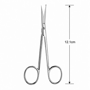 Cardiovascular Scissors Very Fine Delicate Small <b>Ball</b> Tip One Blade Straight <b>Mirror</b> Finish Overall Length 4-3/4in 12.1cm ZETOMED - Product Image 2