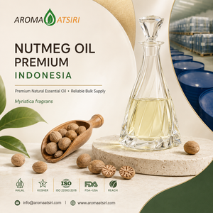 Aceite Esencial de Nuez Moscada Premium Aroma Atsiri 100% Puro Destilado al Vapor Indonesia Myristica fragrans Aroma Especiado - Product Image 1