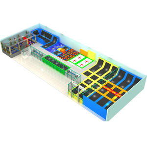 Parc de trampoline Flyfun Chine avec parcours <span class=keywords><strong>ninja</strong></span>, parkour, dodgeball pour centre de divertissement familial ou centre commercial - Product Image 2