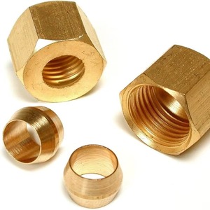 Écrou et olive en laiton de 1/8 po et métriques pour raccords à compression de système de conduite d'eau 4mm-25mm, écrou à épaule usiné CNC, boîte en carton - Product Image 6