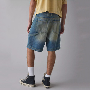 Novedad de Verano 2026: Shorts Casuales de Lona Vintage para Hombre, de Alta Calidad, Estilo Urbano, Lavados, Holgados y con Efecto Desgastado - Product Image 2
