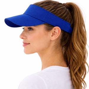 Casquette de sport bleue pour femme, visière réglable, légère, protection solaire, été, course à pied, tennis, golf, plage, logo personnalisé - Product Image 3