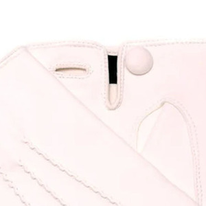 Gants thermiques élégants et doux en peau de mouton blanche écologique pour femme, à doigts complets, classiques, avec bouton-pression, pour le sport et les occasions formelles - Product Image 5