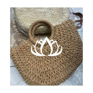 Sac fourre-tout en jacinthe d'eau 2026, favori des clients, pour les sorties à la plage et le shopping, tissage respirant en fibres, matériau durable - Product Image 1