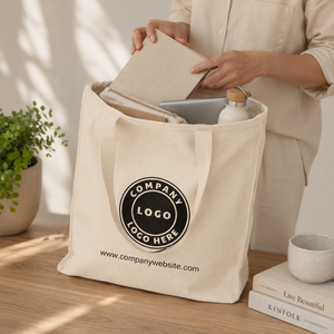 Sac fourre-tout en toile 100% coton avec logo personnalisé |   Sac de courses promotionnel réutilisable, écologique, durable et biodégradable pour - Product Image 2
