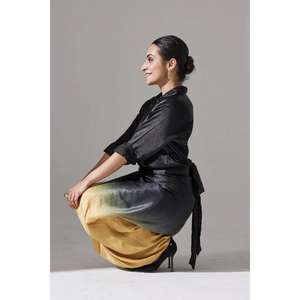 Robe longue évasée pour femme avec manches boutonnées, élégante et décontractée, idéale pour le bureau ou les soirées, taille naturelle - Product Image 3