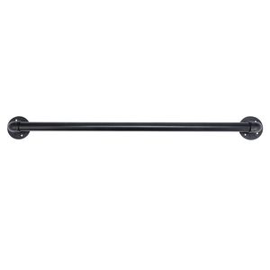 Ringhiera per scale da cortile in ferro da 3FT, nera, ecologica, sicura, in acciaio, per uso in cucina, soggiorno, scuola, bagno, alluminio quadrato - Product Image 2