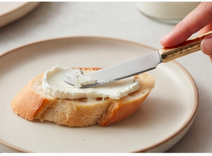Silver <b>Cheese</b> <b>Knife</b> <b>Set</b> In Stainless Steel With Golden Hammered Handle Elegant Flatware For Home Kitchen Dining And Serving Use - Product Image 6