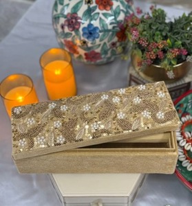 Embroidery and Beaded Jewelry Organizer Handmade and Ladies Use <b>Box</b> by whimsy art craft - Product Image 6